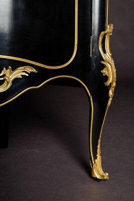 20th Century Louis XV Piano Black Corner Vitrine-FLW-1402235