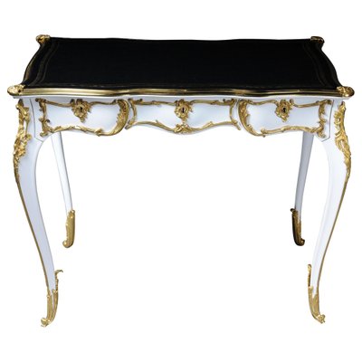 20th Century Louis XV White Writing Desk-FLW-1402266