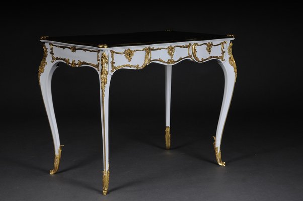 20th Century Louis XV White Writing Desk-FLW-1402266