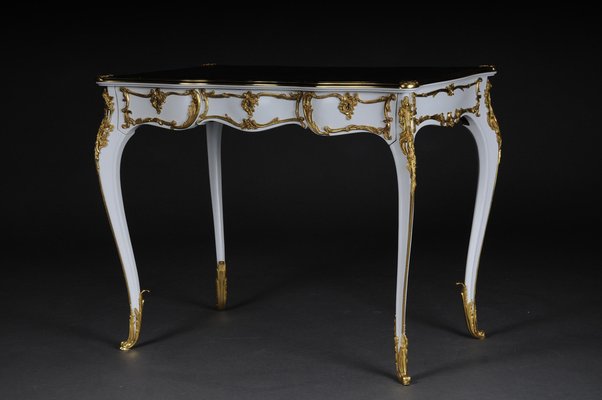 20th Century Louis XV White Writing Desk-FLW-1402266