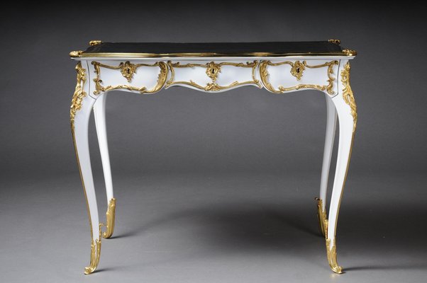 20th Century Louis XV White Writing Desk-FLW-1402266