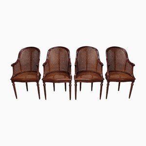 20th Century Louis XVI Mahogany Armchairs, Set of 4-RVK-938424