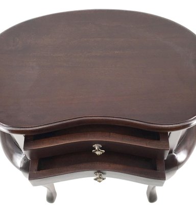 20th Century Mahogany Kidney-Shaped Nightstands with 2 Drawers, Set of 2-PSK-1002974