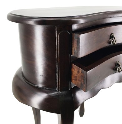 20th Century Mahogany Kidney-Shaped Nightstands with 2 Drawers, Set of 2-PSK-1002974