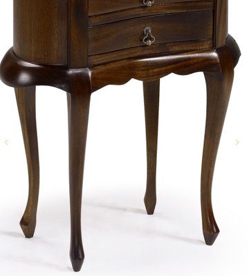 20th Century Mahogany Kidney-Shaped Nightstands with 2 Drawers, Set of 2-PSK-1002974