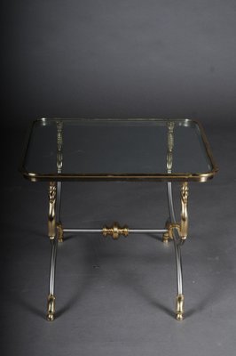 20th Century Modern Classical Style Side Table in Chromed Brass-FLW-1402206