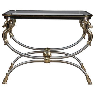 20th Century Modern Classical Style Side Table in Chromed Brass-FLW-1402206