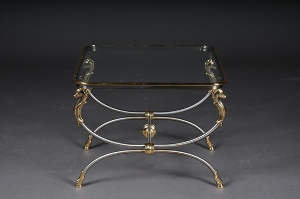 20th Century Modern Classical Style Side Table in Chromed Brass-FLW-1402206