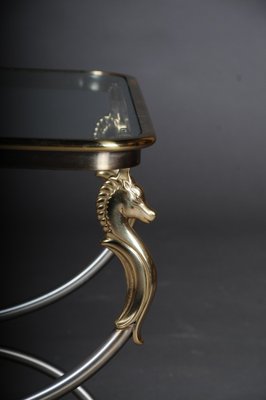 20th Century Modern Classical Style Side Table in Chromed Brass-FLW-1402206