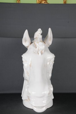 20th Century Monumental White Horse Head Pottery, 1970s-FLW-1402350