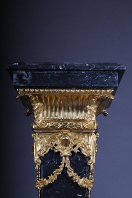 20th Century Napoleon III Style Marble Column with Bronze-FLW-1401732