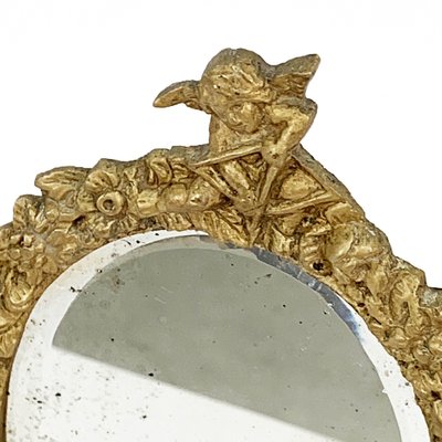 20th Century Neo-Renaissance Gilded Bronze Table Mirror-JDR-1125955