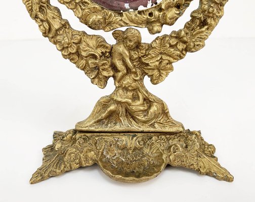 20th Century Neo-Renaissance Gilded Bronze Table Mirror-JDR-1125955