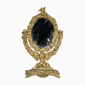 20th Century Neo-Renaissance Gilded Bronze Table Mirror-JDR-1125955