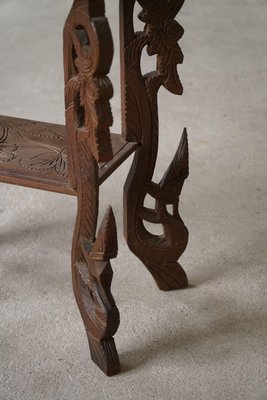 20th Century Oak Sculptural Oriental Side Table-MXF-1360913