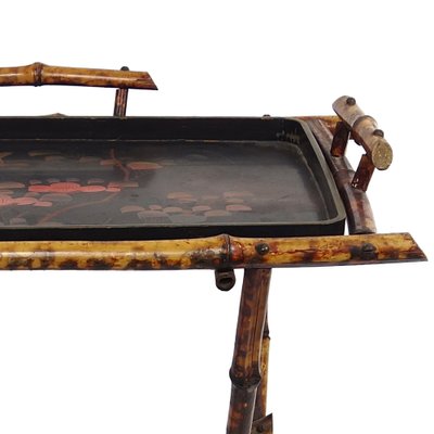 20th Century Oriental Tray Table on a Bamboo Stand-RY-1171961