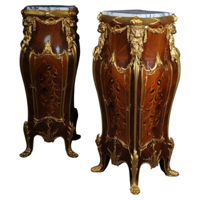 20th Century Ormolu Pedestals / Columns in Style of François Linke, Set of 2-FLW-1401731