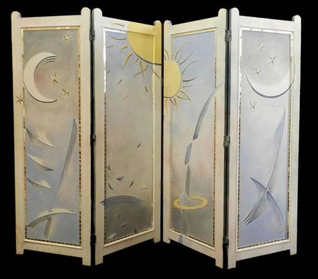 20th Century Painted Screen Divider by Mikel Dalbret-ARU-1158138