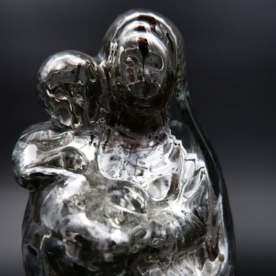 20th Century Patinated Mercury Glass Madonna with Child-NYF-2024122