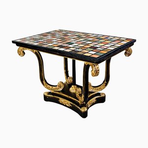 20th Century Pietra-Dura Beechwood Side Table-FLW-1402288