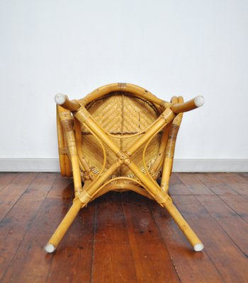 20th-Century Rattan and Bamboo Armchair-HPQ-1192458