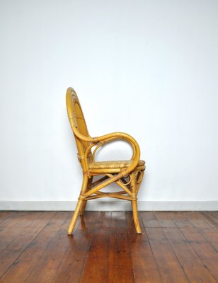 20th-Century Rattan and Bamboo Armchair-HPQ-1192458