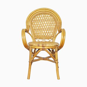 20th-Century Rattan and Bamboo Armchair-HPQ-1192458