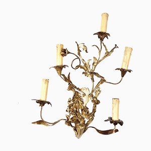 20th Century Rococo Style Wall Lamp in Iron, Italy-VMM-1344613