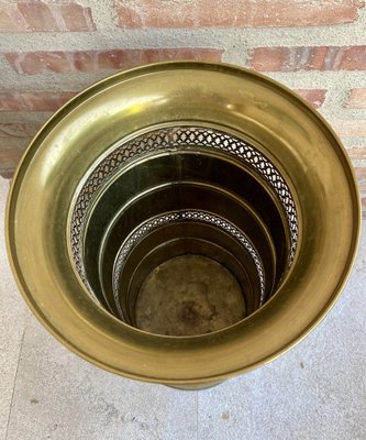 20th Century Round Brass Umbrella Stand-NOU-970103