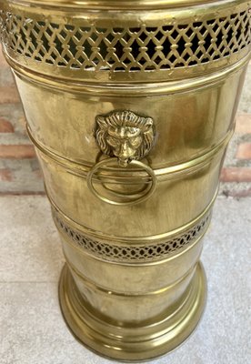 20th Century Round Brass Umbrella Stand-NOU-970103