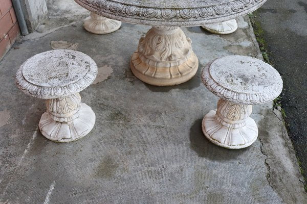 20th Century Round Garden Table and Stools, Set of 5-DCO-1797397