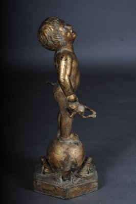 20th Century Sculpture of Putto with Frogs-FLW-1402029