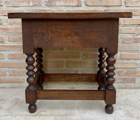 20th Century Spanish Nightstand Carved Drawer and Iron Hardware, 1890s-NOU-1716456