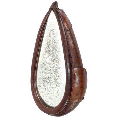 20th Century Swiss Leather Horse Collar Wall Mirror from K. Petermann, 1917-JDR-1125980