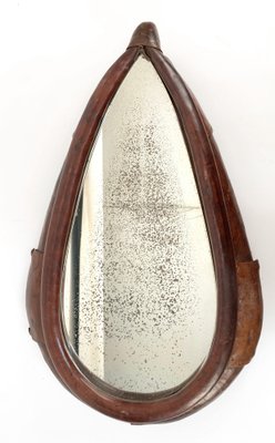 20th Century Swiss Leather Horse Collar Wall Mirror from K. Petermann, 1917-JDR-1125980