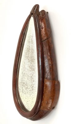 20th Century Swiss Leather Horse Collar Wall Mirror from K. Petermann, 1917-JDR-1125980