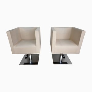 20th Century Swivel Armchairs in Faux Leather from Palladium, Set of 2-RVK-1420874