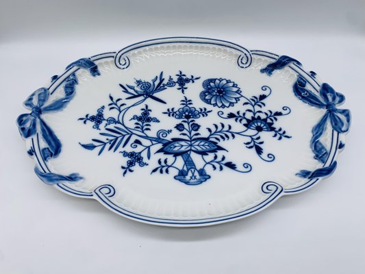 20th Century Sword Mark Onion Pattern 1st Choice Serving Plate from Meissen Porcelain-BZB-2031525