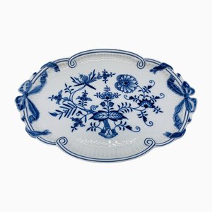 20th Century Sword Mark Onion Pattern 1st Choice Serving Plate from Meissen Porcelain-BZB-2031525