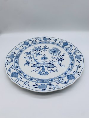 20th Century Sword Mark Onion Pattern 1st Choice Serving Plate Tableware Cake Plate from Meissen Porcelain-BZB-2043705