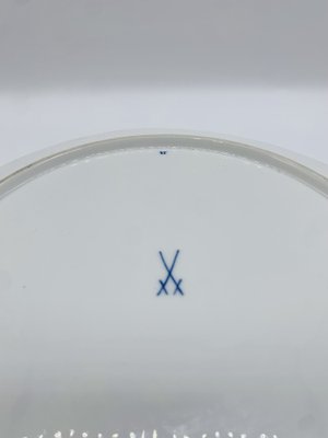 20th Century Sword Mark Onion Pattern 1st Choice Serving Plate Tableware Cake Plate from Meissen Porcelain-BZB-2043705