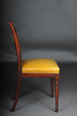 20th Century Victorian Dining Chairs in Mahogany & Leather, England, Set of 6-FLW-1402156