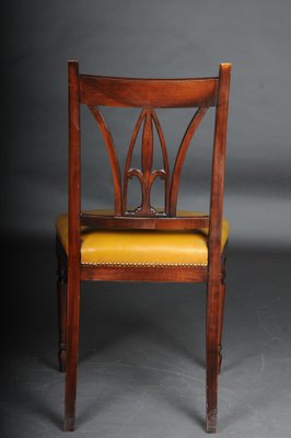 20th Century Victorian Dining Chairs in Mahogany & Leather, England, Set of 6-FLW-1402156