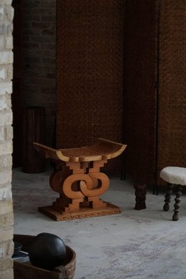 20th Century Wabi Sabi Hand Carved Wooden Ashanti Stool, West African, 1970s-MXF-1720339