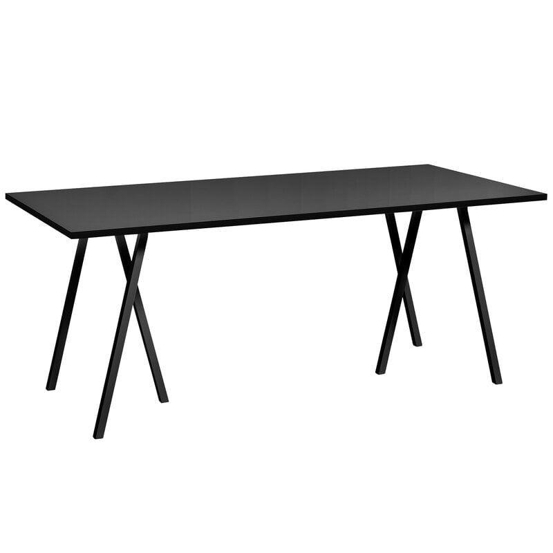 Loop Stand table 180 cm by HAY #black #