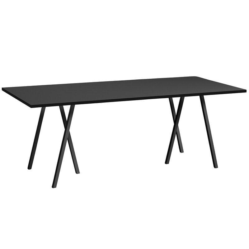 Loop Stand table 200 cm by HAY #black #