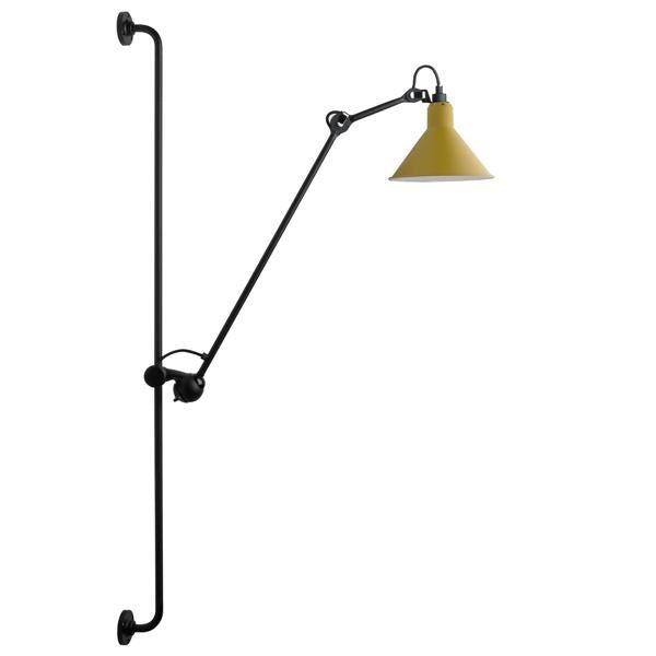 N214 Wall Lamp by Lampe Gras #Mat Black & Mat Yellow