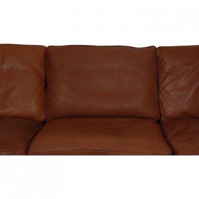 2213 Sofa in Brown Leather by Børge Mogensen, 1980s-MTD-2028738