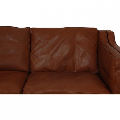 2213 Sofa in Brown Leather by Børge Mogensen, 1980s-MTD-2028738