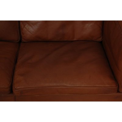 2213 Sofa in Brown Leather by Børge Mogensen, 1980s-MTD-2028738